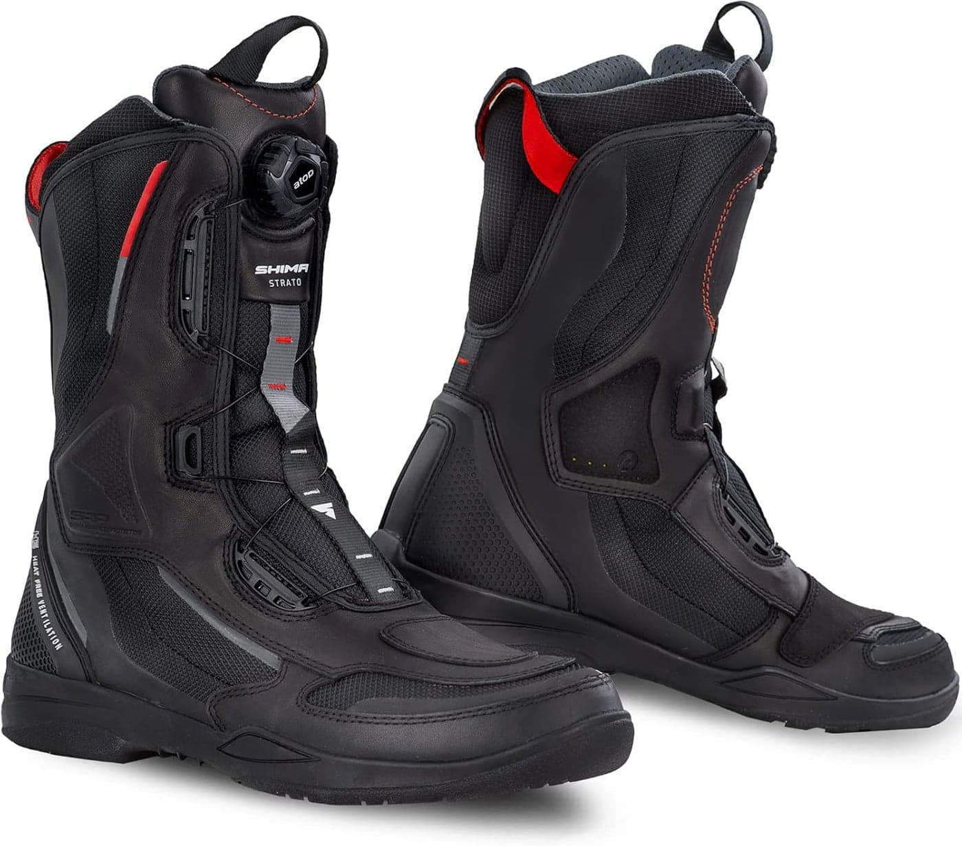 SHIMA STRATO Motorcycle Boots for Men - Vented Reinforced Lightweight Biker Riding Boots