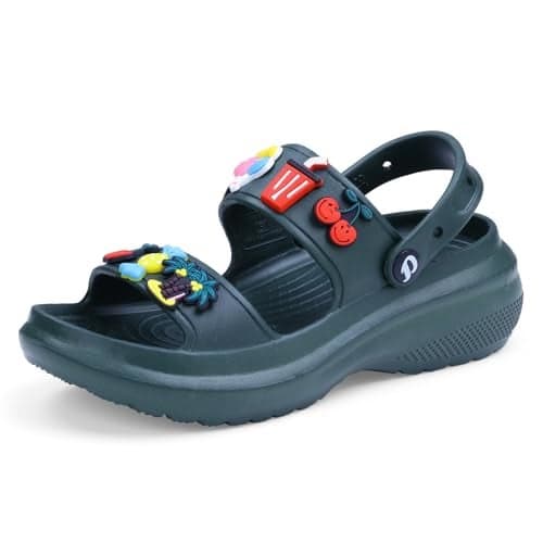 DOCTOR EXTRA SOFT Women's Classic Charms Cushion Sandals/Clogs with Adjustable Back Strap for Adult| Comfortable & LightWeight | Stylish & Anti-Skid | Waterproof Casual Daily Mules Girls & Ladies D-552