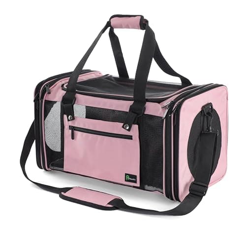 NextFri Soft-Sided Pet Carrier for Cats Small Dogs of 15 Lbs Medium Pink