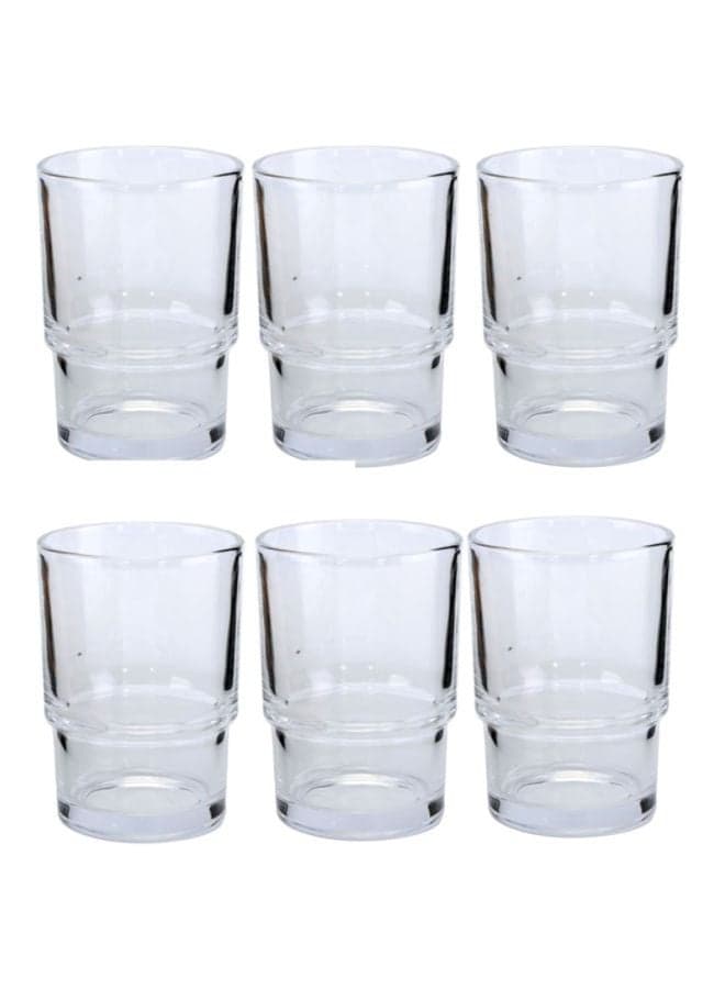6-Piece Glass Tumbler Set Clear 6x240ml
