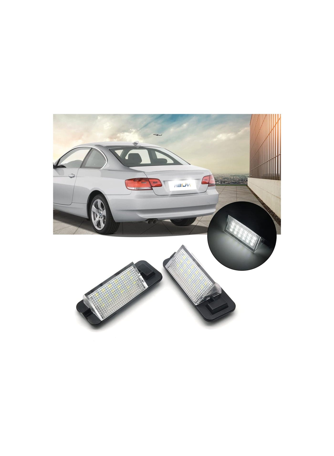 2 Pack Led License Plate Light Led Lamp Assembly Suitable for 1992-1999 BMW E36 318i 318is 318ti 320i 323i 325i 325is 328i 328is 328i, E36 Accessories (6000k Pure White)
