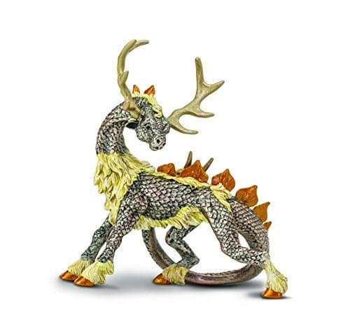 Safari Ltd Stag Dragon Figurine Detailed 55 Model Figure Mythical Toy for Boys Girls and Kids Ages 4