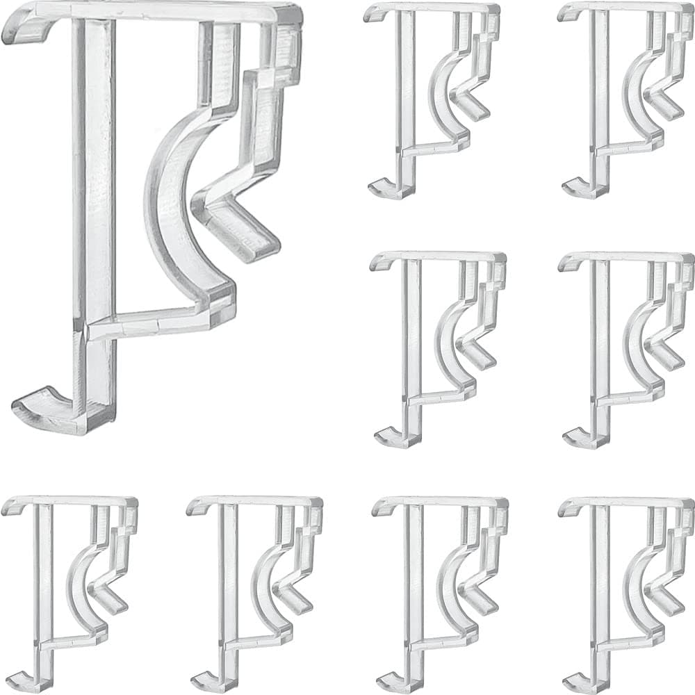 Cutelec Valance Clips 2inch 20pcs Clear Plastic Hidden Retainer Holder for Window Blind ValanceHorizontal Faux Wood Blinds Parts