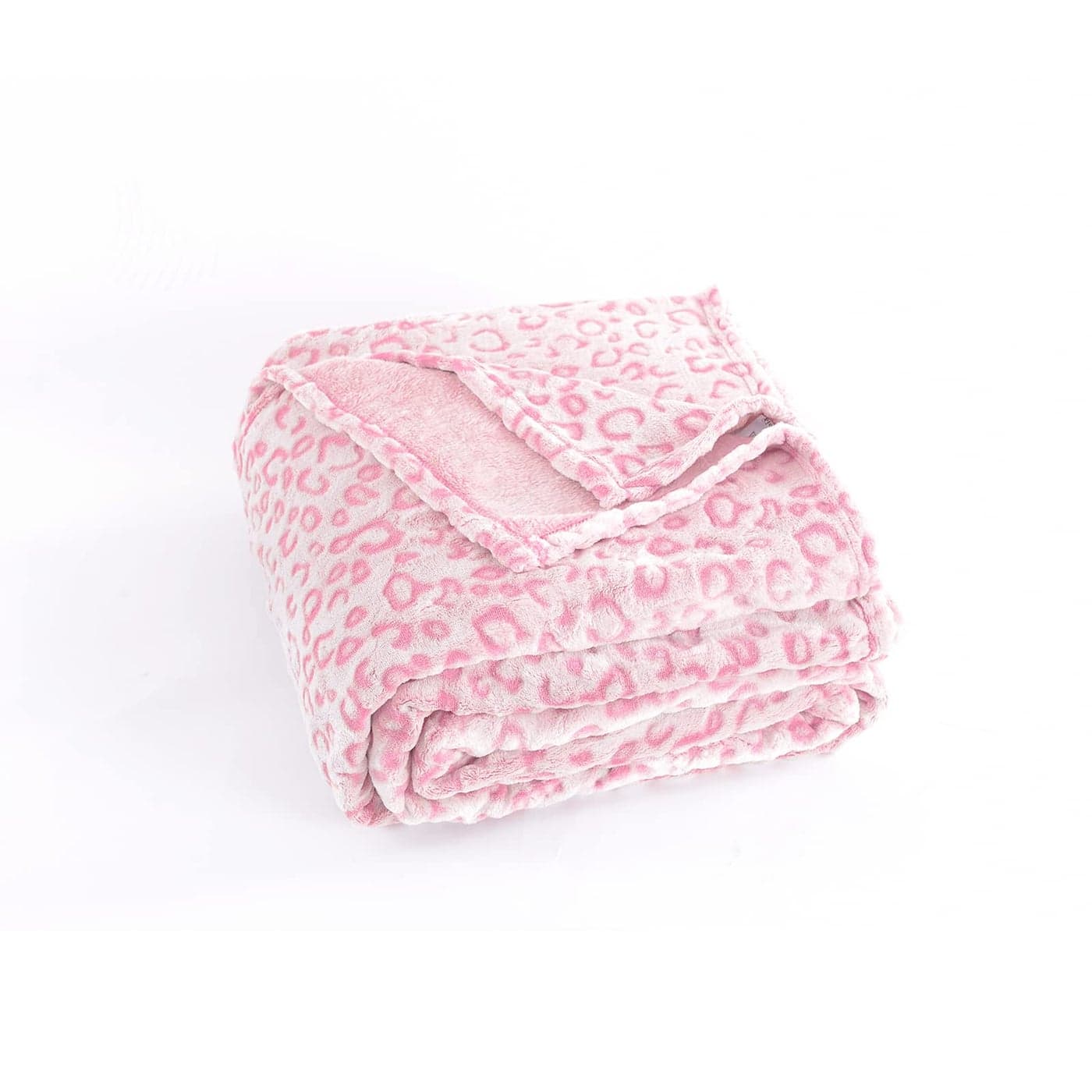 PLEASANT BOULEVARD Leopard Throw Blanket Fleece Premium Lightweight Cozy Warm Plush Microfiber Pink Blanket for Couch Sofa and Bed Pink King 108 x 90 inches