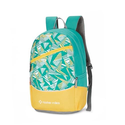 Nasher Miles Botany Polyester Laptop Backpack 39L with Rain cover Ideal for College, School, Office, Travel | Men, Women, Boys, Girls (Yellow)