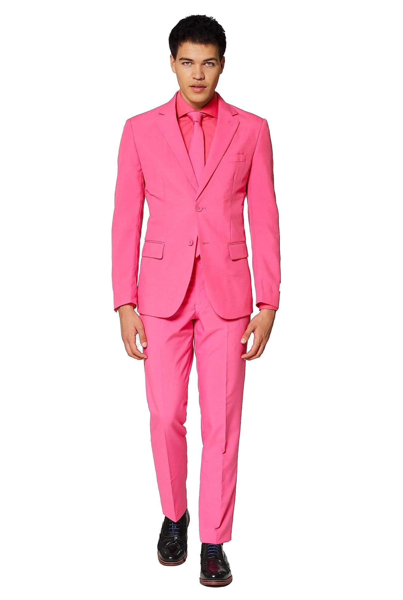 OppoSuits - Men's - Solid Color Suit Mr. Pink - 44 - Pink