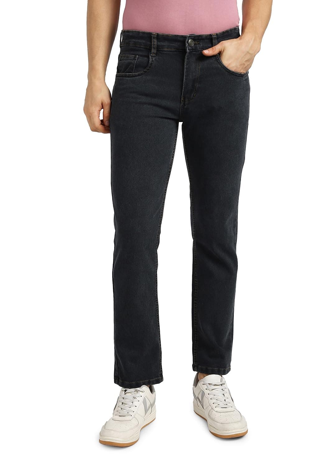 Urbano Fashion Men's Dark Grey Regular Fit Washed Jeans Stretchable (epsreg-dgrey-32)
