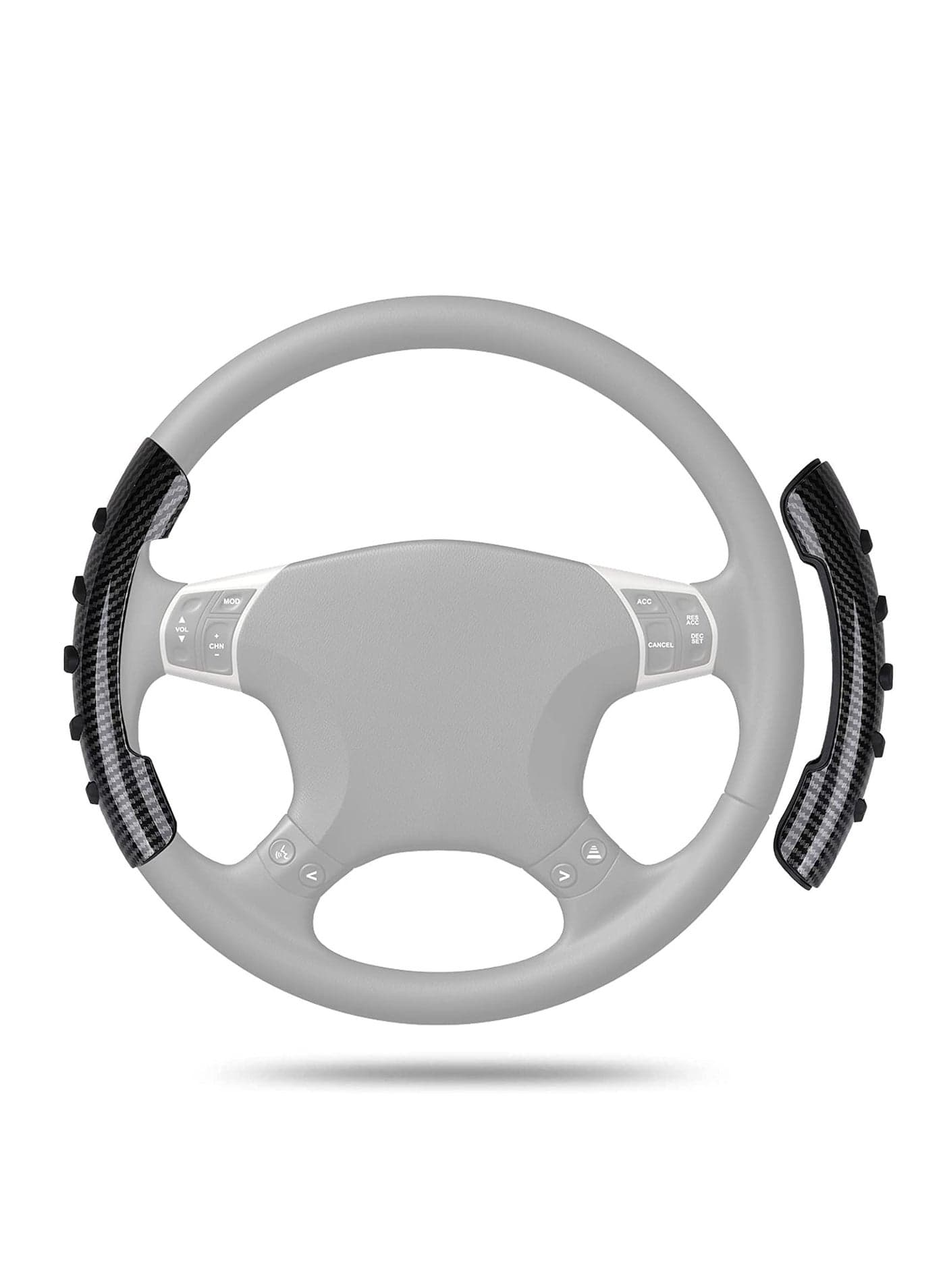 Carbon Fiber Steering Wheel Cover Non Slip Steering Wheel Grips Booster Cover Trim Universal for Toyota Ford BMW Chevy Nissan Hyundai Honda Kia Auto Car Wheel Protector Accessory Women Men 15 Inch
