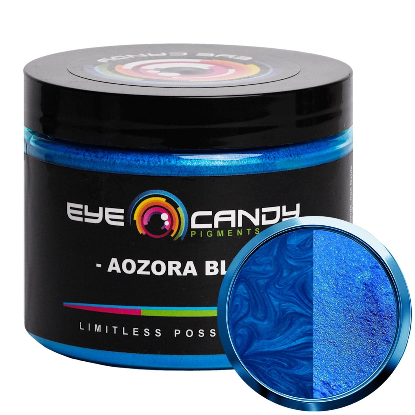 Eye Candy Pigments Premium Blue Mica Powder Aozora Blue 50gr for Epoxy Resin Soap Paint Woodworking Acrylic Pouring Bath Bombs Fishing Lures DIY Arts and Crafts Additive