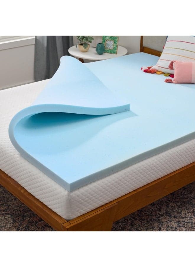 2 Inch Gel Infused Memory Foam Mattress Topper Cooling Mattress Pad Ventilated And Breathable Certipur Certified King