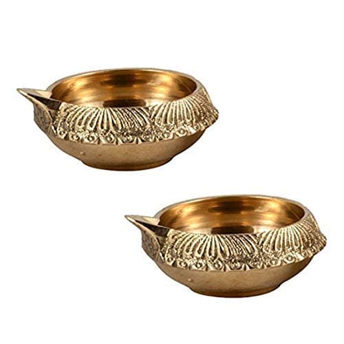 Brass Kuber Diya for Diwali Decoration - Traditional Indian Puja Oil Lamp - Diwali Gifts for Friends and Family - Divali Diyas, Diya for Divali Pooja Hashcart®