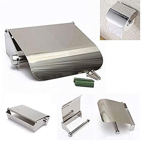 NEW WARE Stainless Steel Toilet Paper Holder Convenient and Durable Tissue Holder for BathroomToiletWashroom Pack of 1