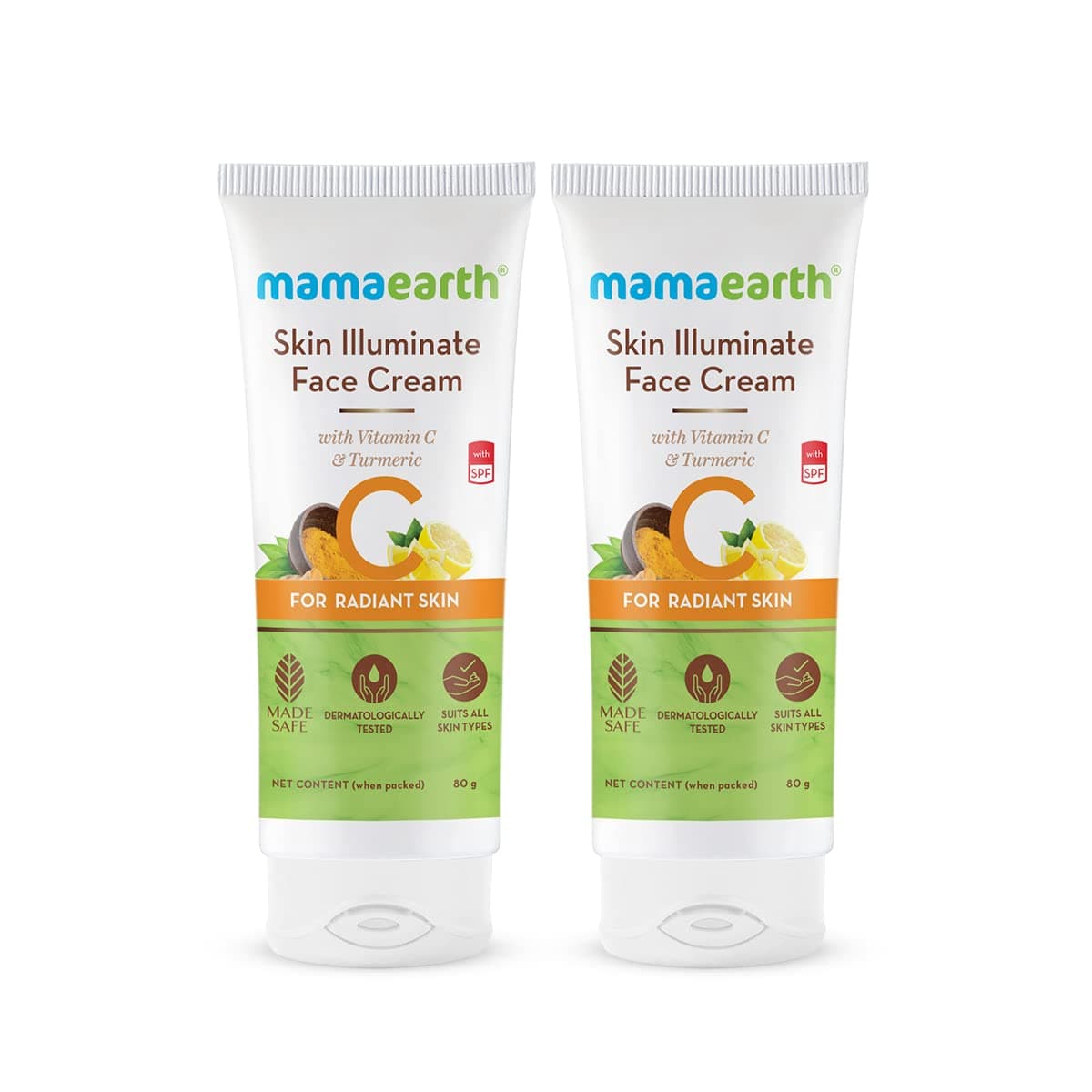 Mamaearth Skin Illuminate Face Cream for skin brightening with Vitamin C and Turmeric for Radiant Skin Pack of 2