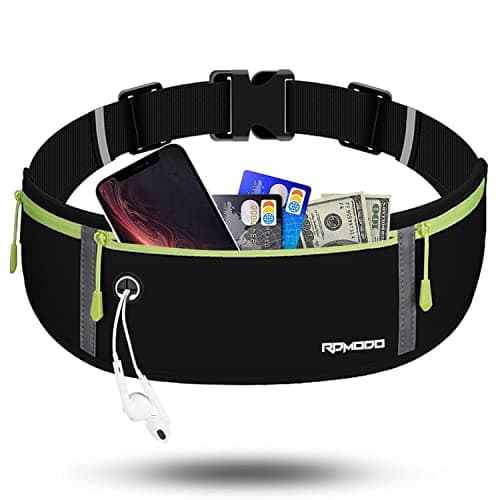 RDMODO Fanny Packs for Women Men, Running Belt Waist Bag, Waterproof Running Phone Holder Slim Plus Size Adjustable Money Belt Running Pouch for iPhone 16 15 14 13 12 Pro Max Xr SE Samsung Galaxy Note