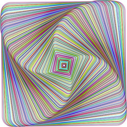 Bgraamiens PuzzleTwisted 3D Colorful squares1000 Pieces Square Puzzle Color Challenge Jigsaw Puzzles for Adults