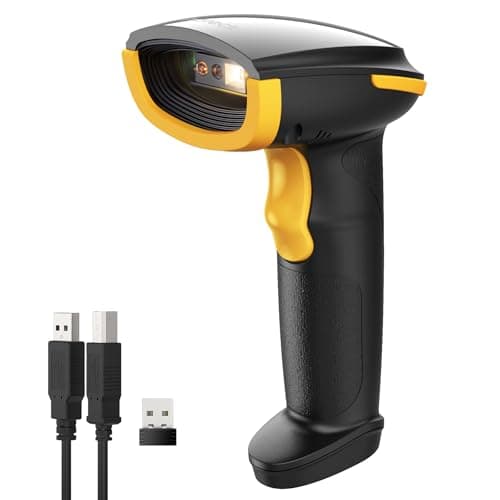 Inateck Bluetooth Barcode Scanner 1D 2D QR Code Scanner Wireless with 24G Bluetooth and USB 3in1 2600mAh Battery Includes APP and SDK Support Screen Scanning BCST23 Black