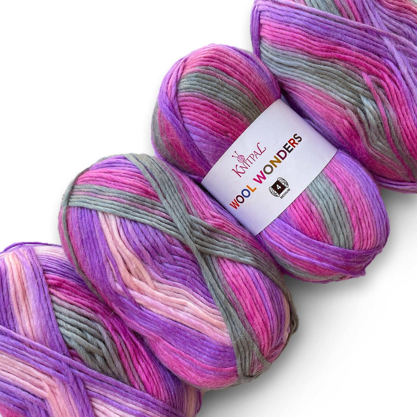Wool Wonders Yarn for Crocheting 4 Skeins 640Yds400G Free Patterns Wool Yarn for Knitting AranHeavy 4 Medium Worsted Weight Mauve Pink