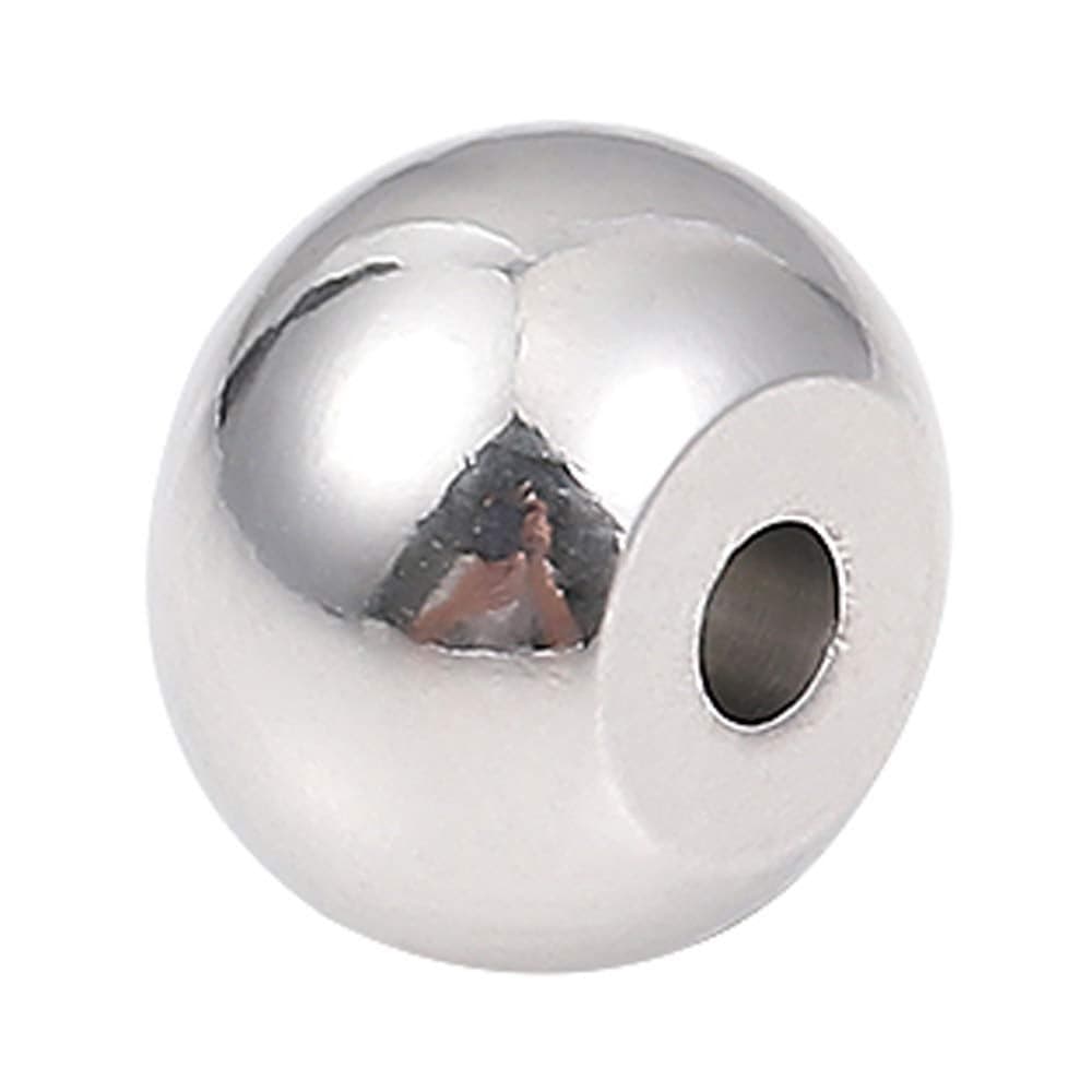 BEADIA Stainless Steel Spacer Beads 7x5mm Rondelle Loose Charm Caps Beads for DIY Jewelry Making 100pcs with 15mm Hole