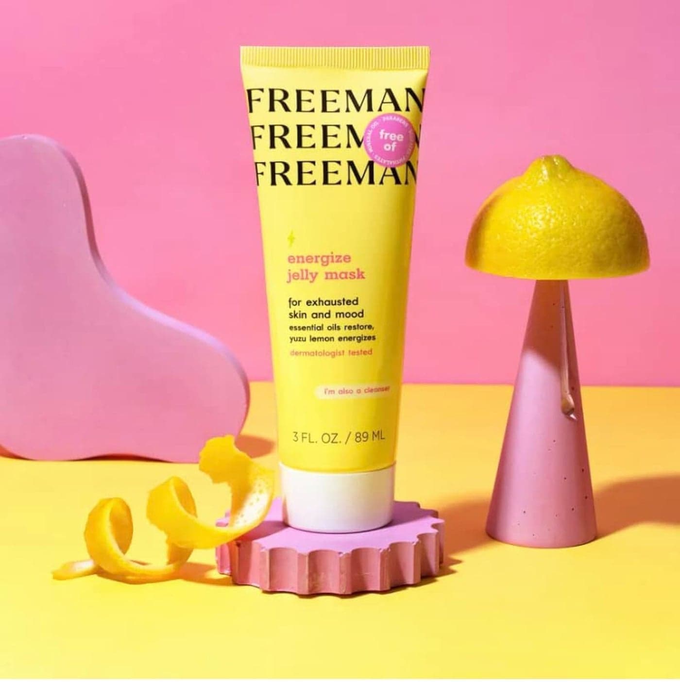 Freeman Yuzu Lemon Energize Jelly Mask for Unisex 3 oz Mask