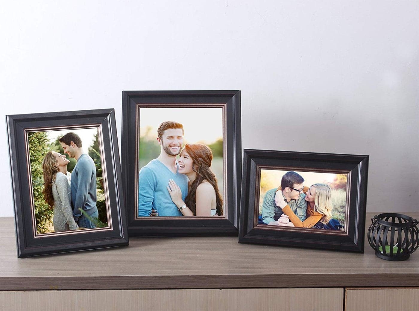 Art Street - Set of 3 wall and table top photo frame (1 unit of 6X8, 1 unit of 5x7,1 unit of 4x6)