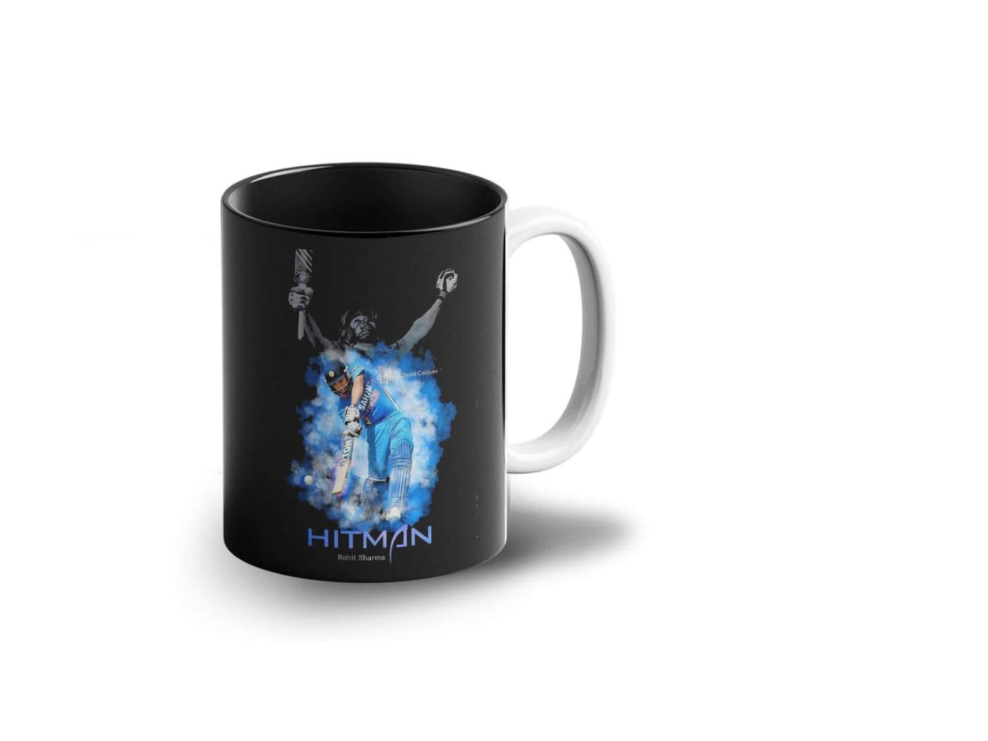 Prink Rohit Sharma Coffee Mug with Print Cricket Coffee Mug Hitman Rohit Sharma Printed Coffee Mugs Cricketers Mugs Gift for Friends Kids 330ml Microwave Dishwasher Safe