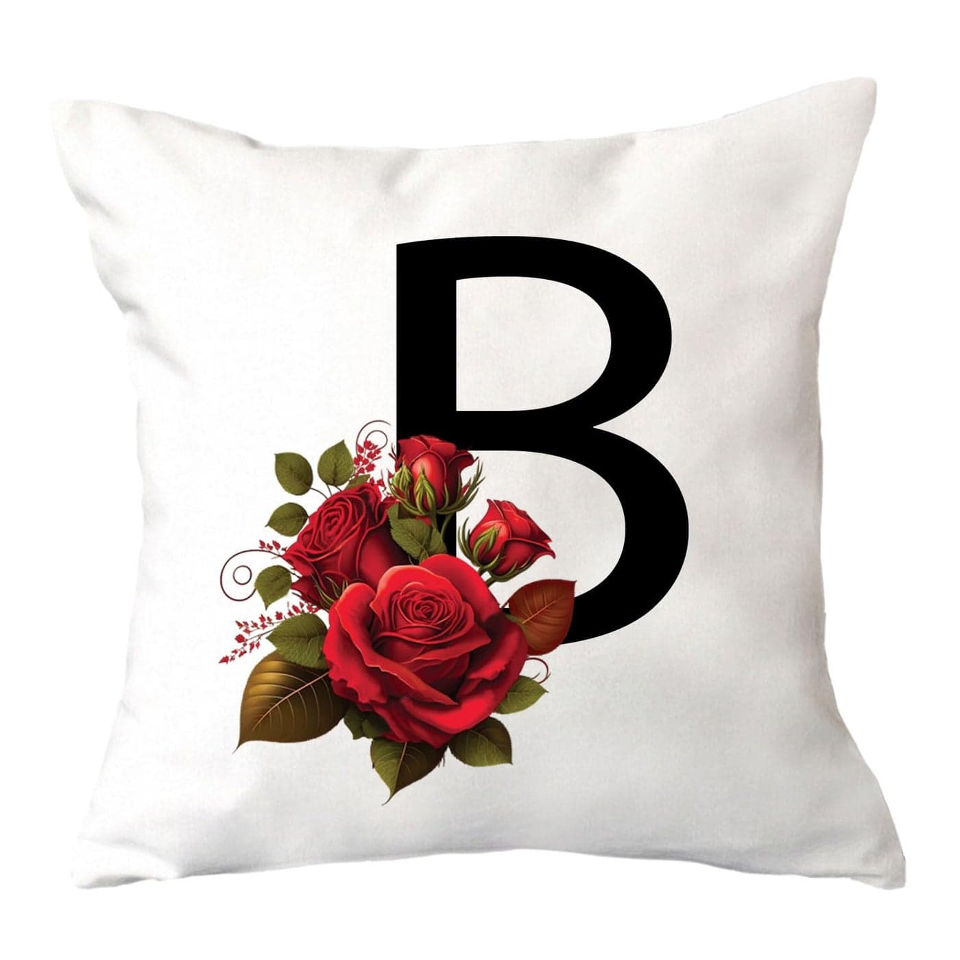 12x12 inch Allphabet Design Gift Cushion and Pillow with 1 Keychain Same Design B