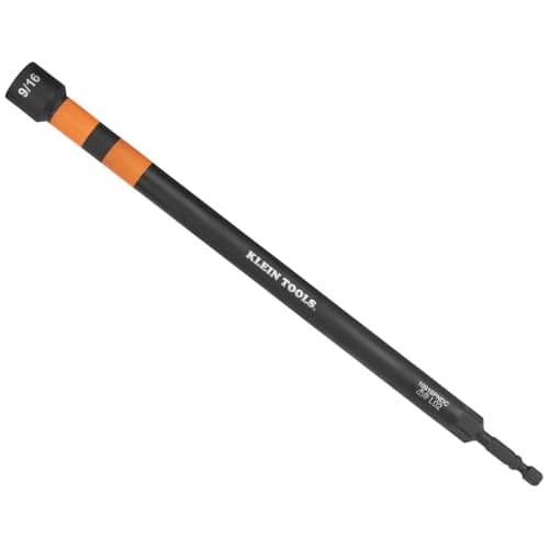 Klein Tools 10916PNDC 916Inch Power Nut Driver Magnetic ColorCoded Power Nut Driver ImpactRated with 10Inch Extended Reach