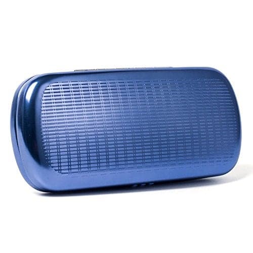 Philley Sunglasses Case Striped Aluminum Hard Shell Metal Spectacles Box Eyeglasses Case for Women & Men(Blue)