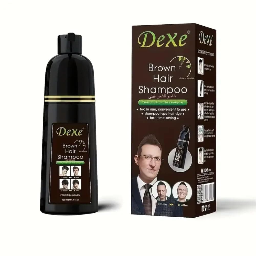 Vedora Instant Brown Hair Shampoo 400ml SemiPermanent D e X e brown Hair Dye shampoo for Natural Hair Lasts 30 Days Fast Acting Formula for Men Women Brown