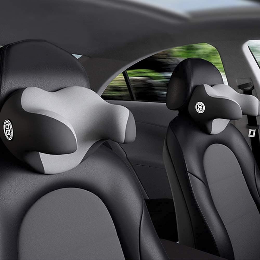 Ostin Headrest Travel Pillow Memory Foam Car Seat Pillow with Washable Pillow case UShape Support Release for Neck Pain Portable for Airplane Office Nap Reading Sleeping