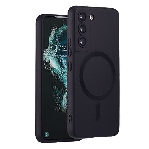 Yetagso Magnetic for Samsung Galaxy S21 Plus Case,Soft Silicone Samsung Galaxy S21 Plus Phone Case with Camera Protection,Anti-Scratch Samsung S21 Plus Case Compatible with MagSafe, Black