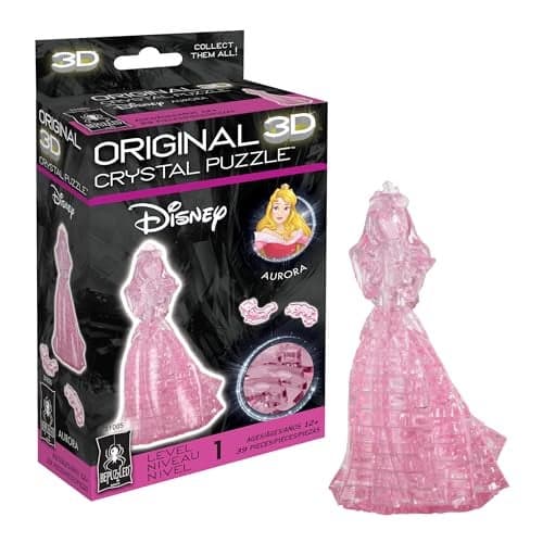 BePuzzled, Disney Aurora Original 3D Crystal Puzzle, Perfect for Puzzlers Ages 12 and Up, Challenging to Complete and Beautiful to Display, Collect Them All