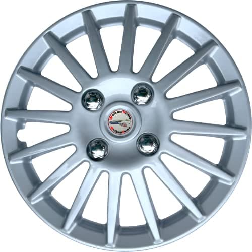 WolkomHome car Wheel Cap, Hub Cap Wheelcover Wheel Cover 15 Inch Universal for All 15 inch Wheel Size Cars (Multi Spike Silver)