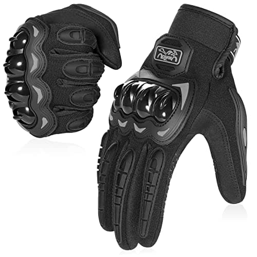 COFIT Motorcycle Gloves for Men and Women Full Finger Touchscreen Motorbike Gloves for BMX ATV MTB Riding Road Racing Cycling Climbing Motocross Black M