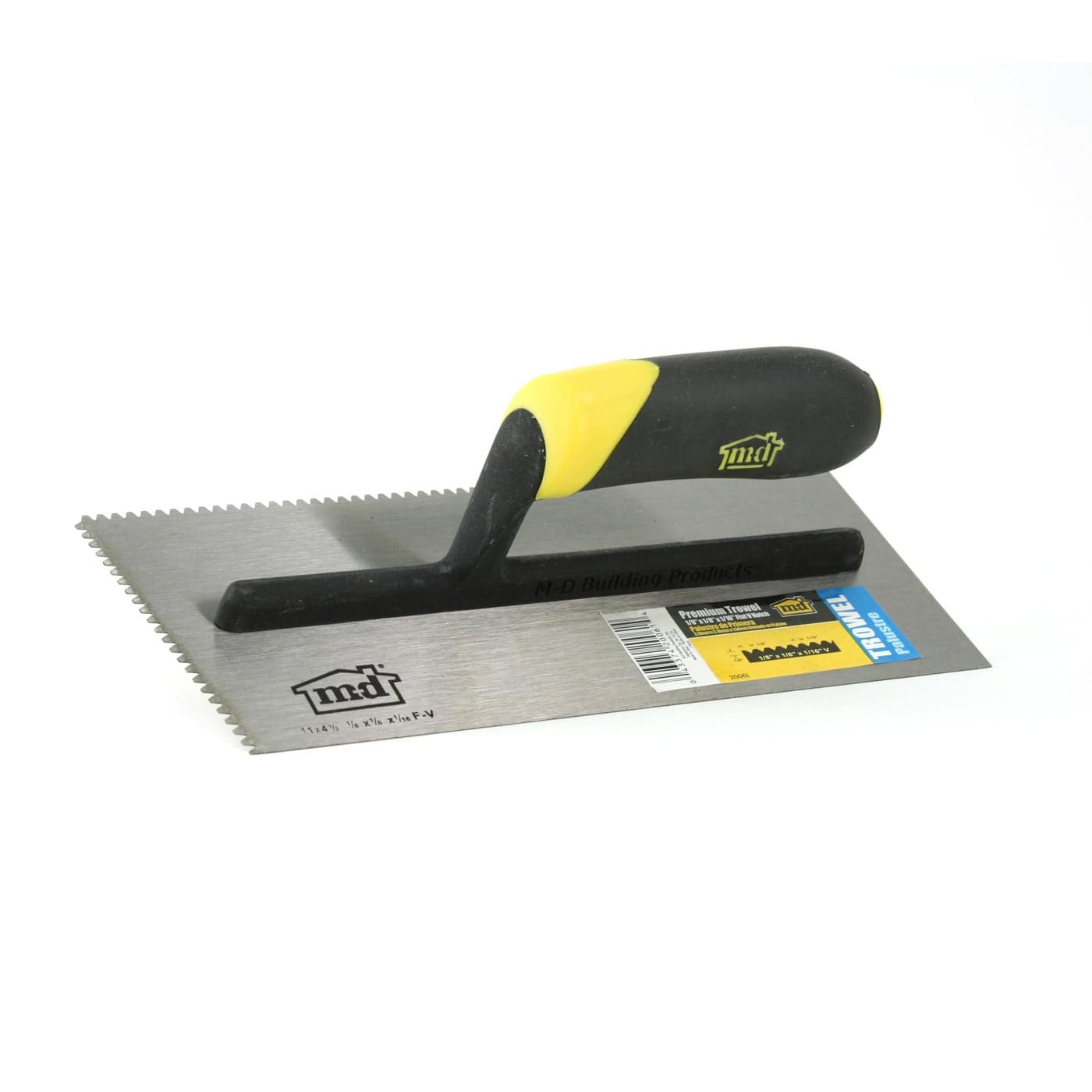 MD Building Products 20061 18 in x 18 in x 116 in Premium Flat V Notch Trowel