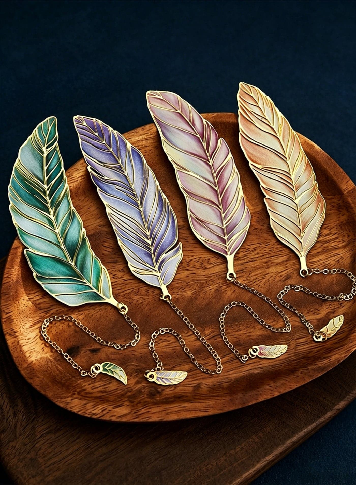 4pcs Metal Feather Bookmarks with Bookmarks for Women, Writers, Readers Durable Book Markers Book Accessories Unique Gifts for Men, Women