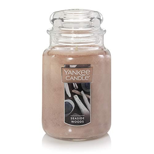 Yankee Candle Seaside Woods Scented, Classic 22oz Large Jar Single Wick Candle, Over 110 Hours of Burn Time
