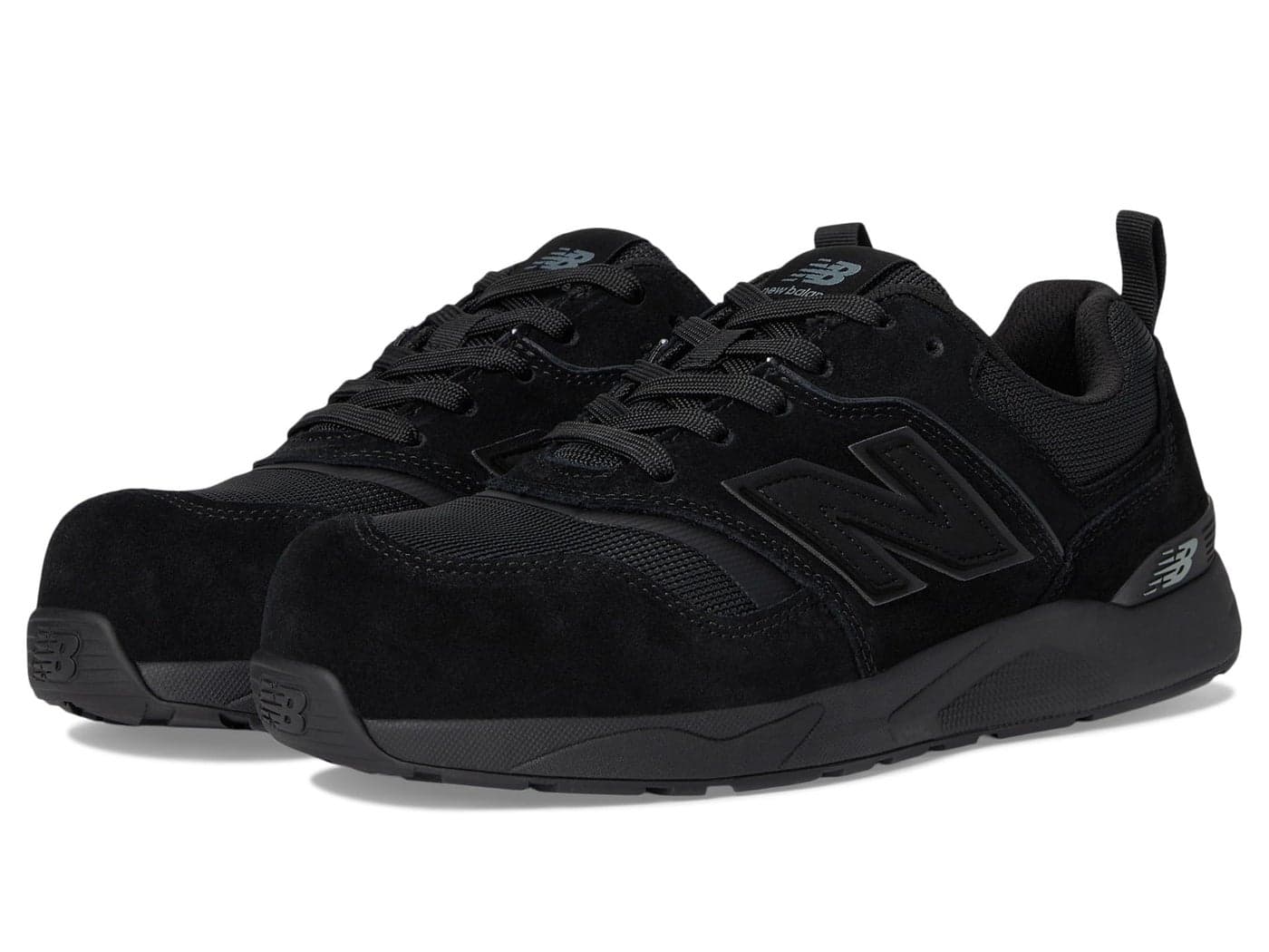New Balance Men's Elite Lite Static Dissipative Medium Composite Toe, Industrial Work Shoe Lightweight & Slip Resistant, Black/Black, 9