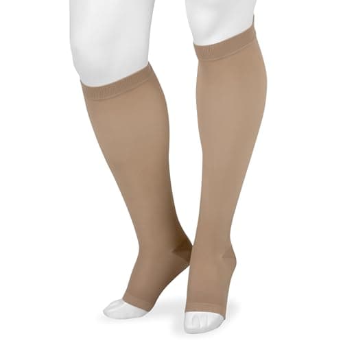 Juzo Basic 4411ad 20-30mmhg Knee-High Open Toe Compression Stocking ,Beige,3 (III)