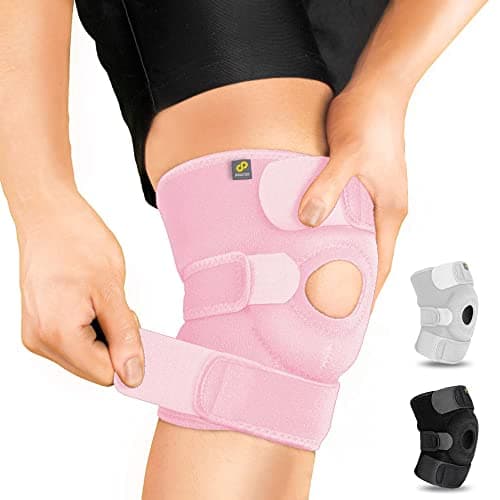 Bracoo Knee Support Brace for Men Women, Adjustable Compression Sleeve Wrap Patellar Pad Tendon - Arthritis Pain, meniscus tear, Injury Recovery, Running, Workout, KS10