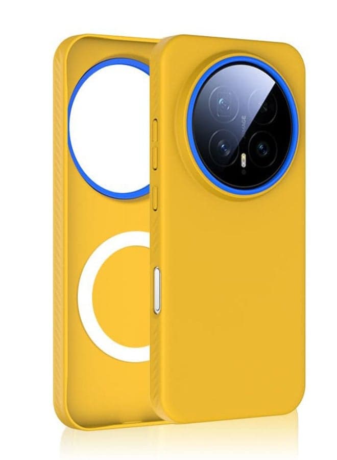 Magnetic Case Compatible with Honor Magic 8 Pro,Blue Lens Circle Anti-Fingerprint,Slim Fit Shockproof Protective Frosted Hard Shell