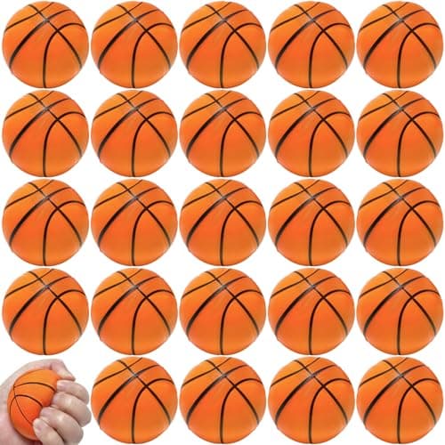 30PCS Large 25inch Squeeze Basketball BallStress Sports BallMini Foam Balls Anxiety Stress Relief for Basketball Party Favor Decoration Sports Theme Game Kids Prizes