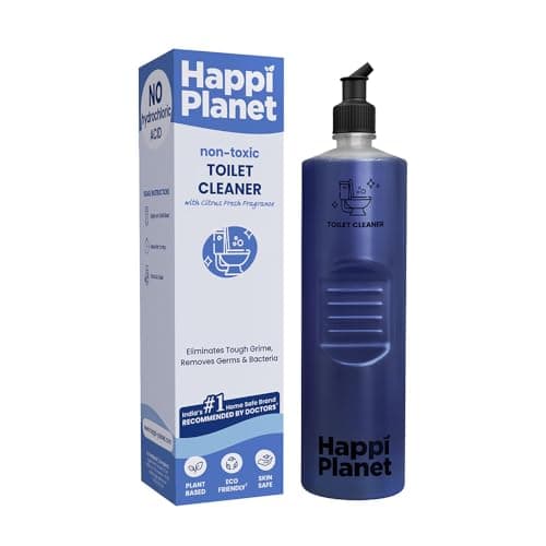 Happi Planet | Organic Disinfectant Toilet Cleaner | 1L | Natural, Non Toxic, Plant Based, Biodegradable, Herbal | Eliminates Tough Grime, Germs & Bacteria | No Toxic Fumes
