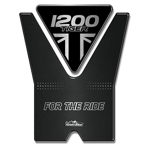 Resin Bike Motorcycle 3D Stickers Compatible with Triumph Tiger 1200 20182020 Matt Jet Black Tank Protector Protection from Impact and Scratches Resin Stickers Made in Italy