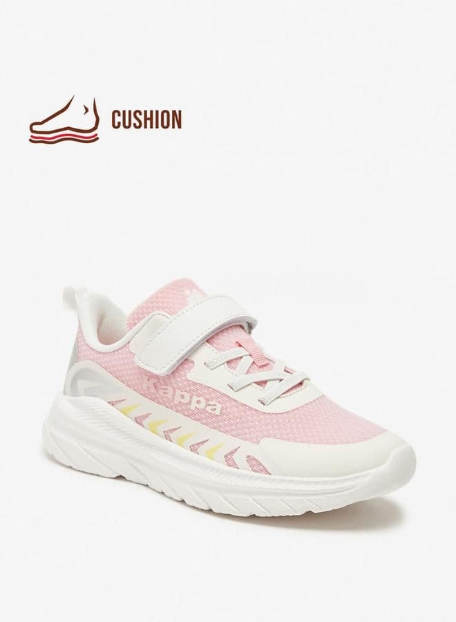 Girls' Colourblock Sports Shoes With Hook And Loop Closure