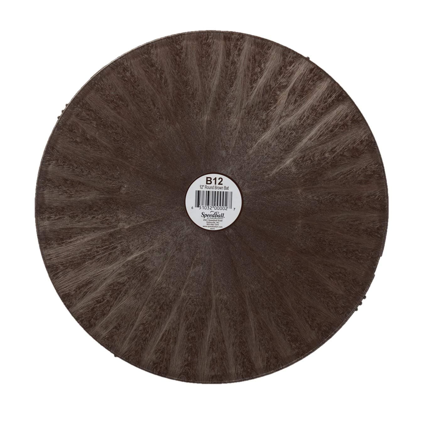 Speedball 12 Inch Round Universal Pottery Wheel Bat Brown for Ceramics and Clay Work