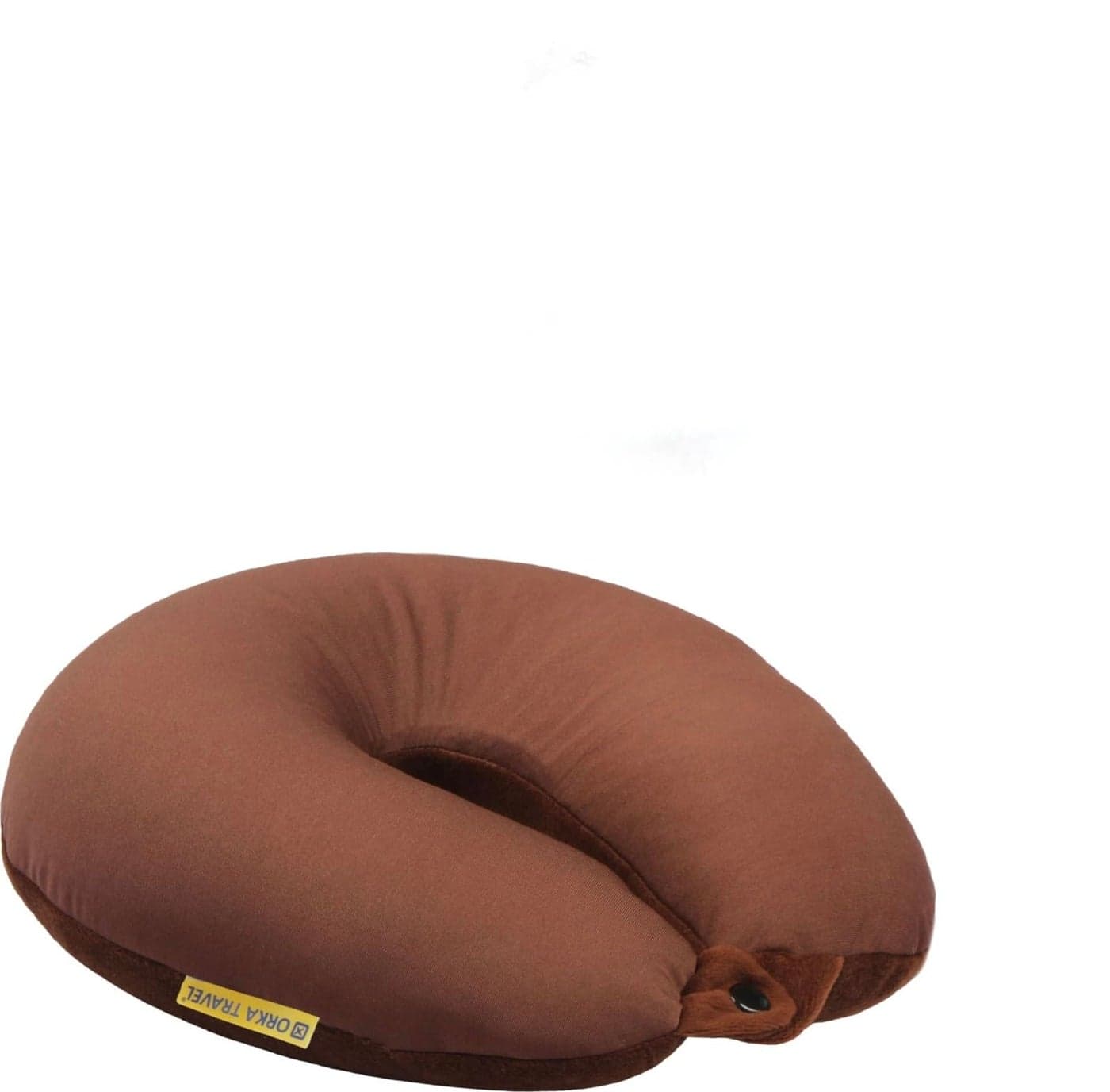 ORKA TRAVEL Solid Microbeads U Neck Pillow - Brown