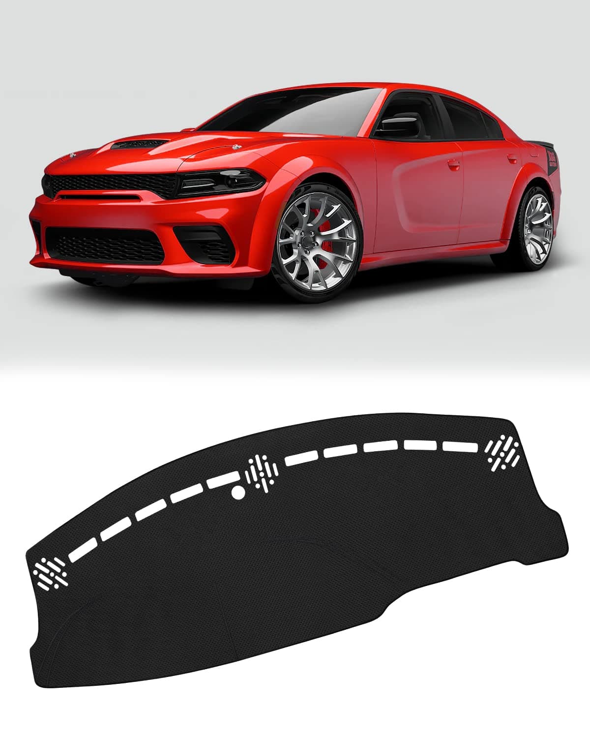 FIILINES Dash Cover for Dodge Charger 20112023 Dashboard Cover Mat for Charger Accessories Sunshade Nonslip Mesh Protector No Glare Black