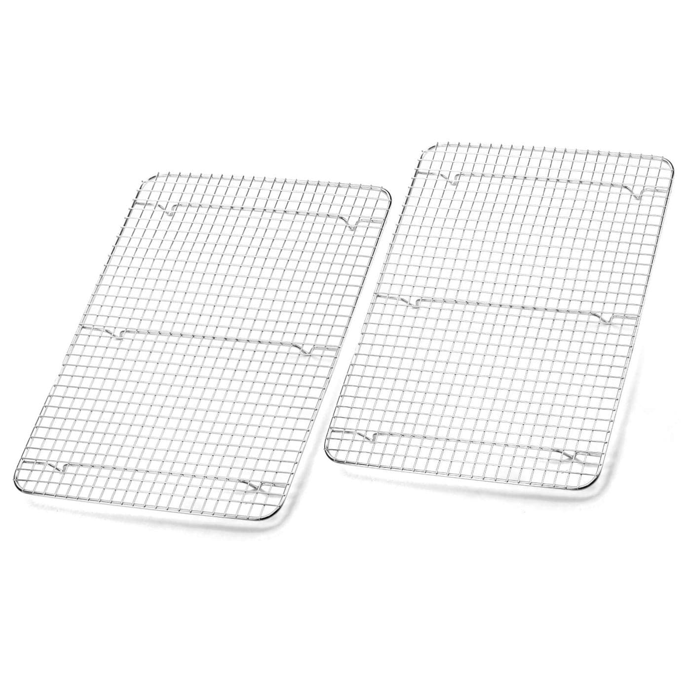 Foraineam 2Pack Stainless Steel Cooling Rack 115 x 165 inch Large Baking Rack Fits Half Sheet Pans Oven Safe Wire Rack for Cooking Roasting Drying