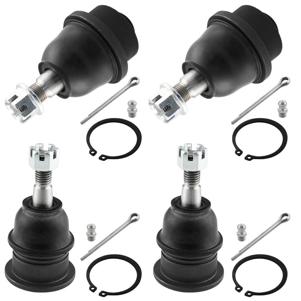 MotorbyMotor 4pc Front Upper Lower Ball Joint fits for Chevy SilveradoGMC Sierra 1500 2500 3500 HD Chevrolet Avalanche Suburban GMC Yukon XL Suspension Ball Joint Kit K6693 K6696